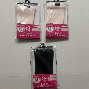 Justice Girls' Ankle Sleeves  - Light Pink & Black
